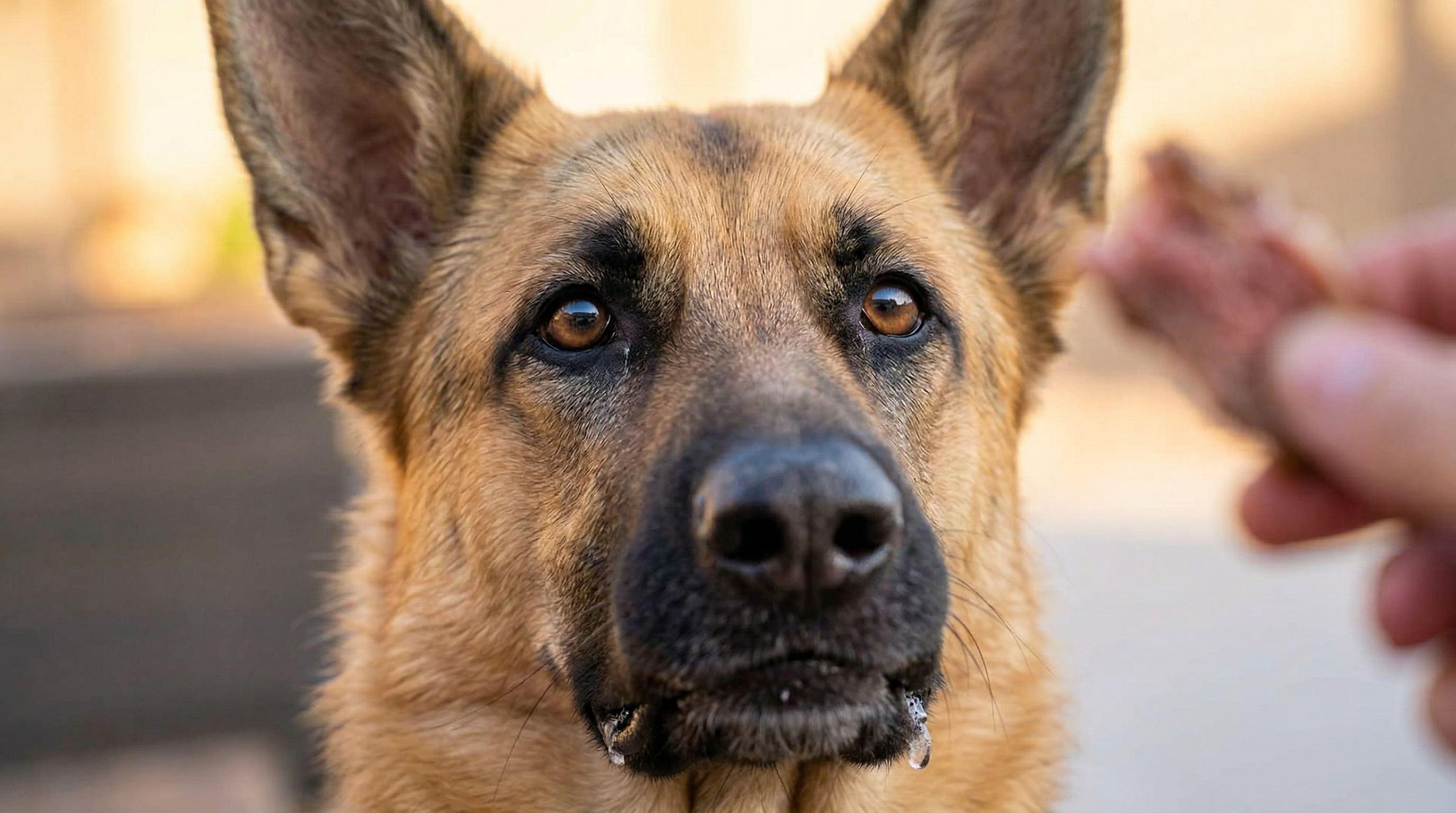 Thor — amber eyes close-up
