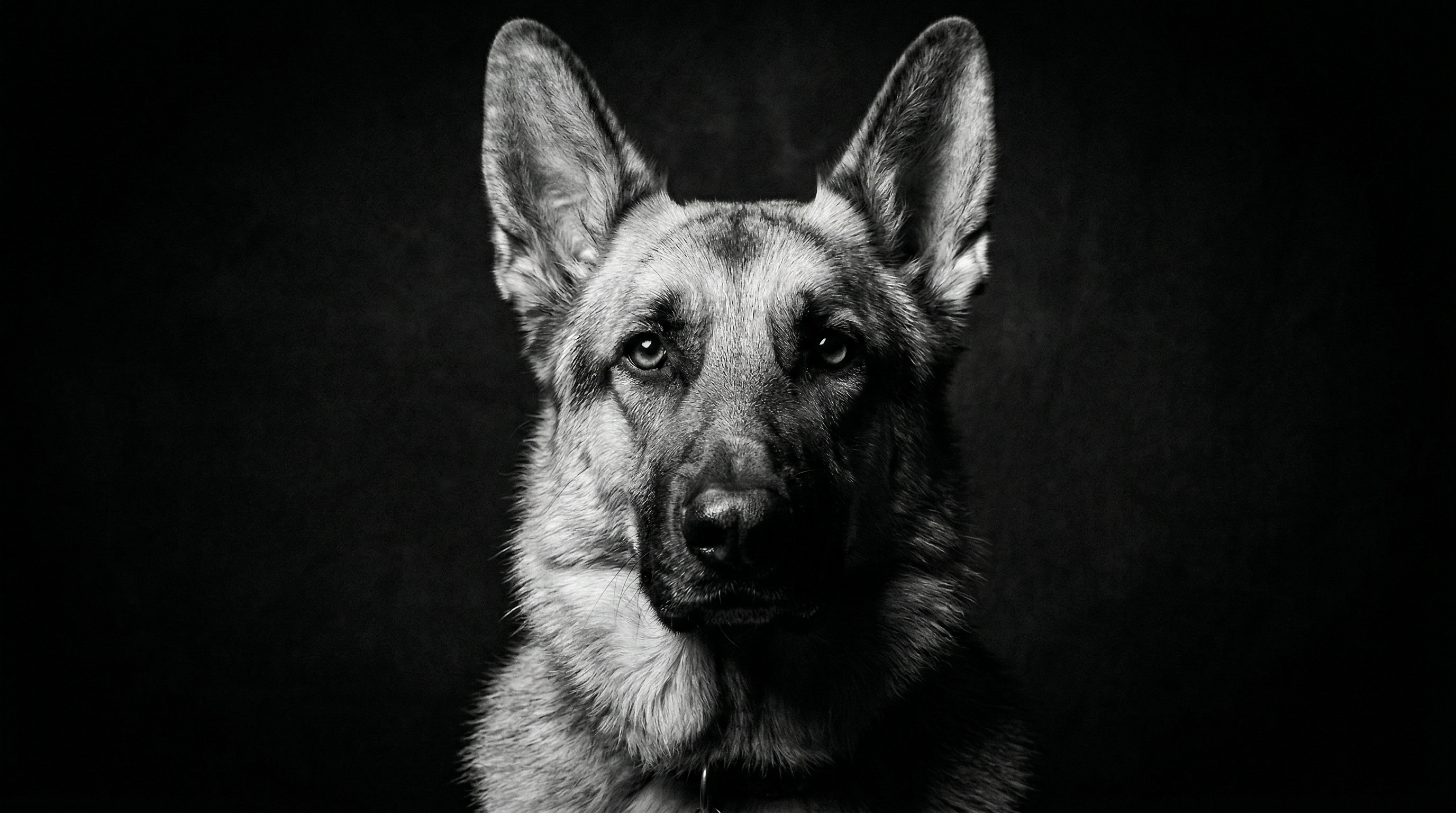 Thor — black and white studio portrait